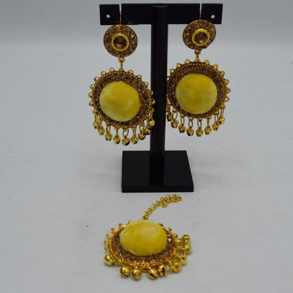 Velvet Ear Rings with Bindia