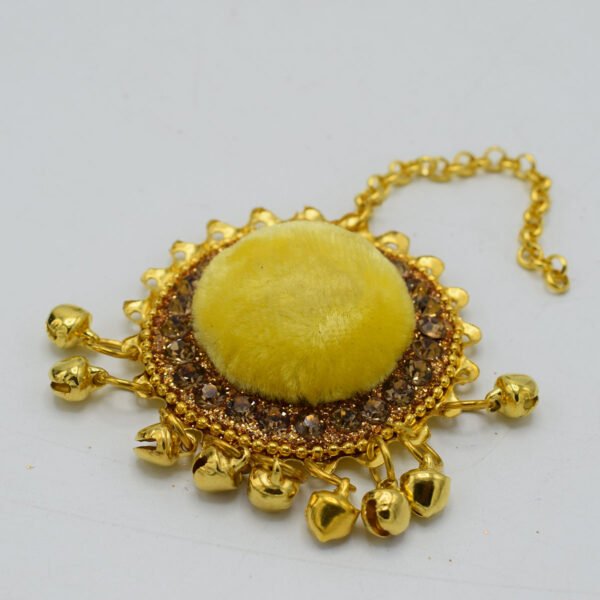 Velvet Ear Rings with Bindia - Image 3