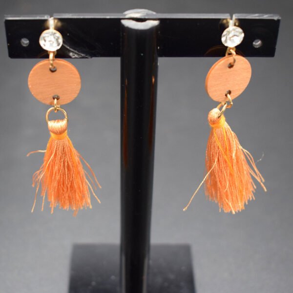 Tassel Earrings - Brown