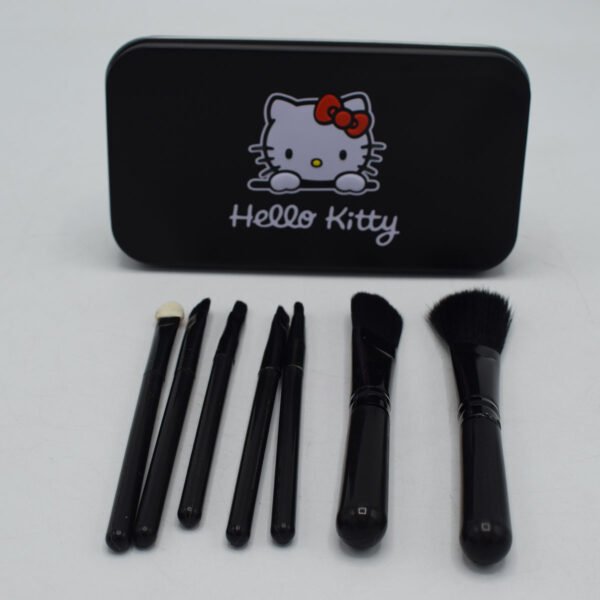 Hello Kity Pack of 7 Makeup Brush - Black - Image 2