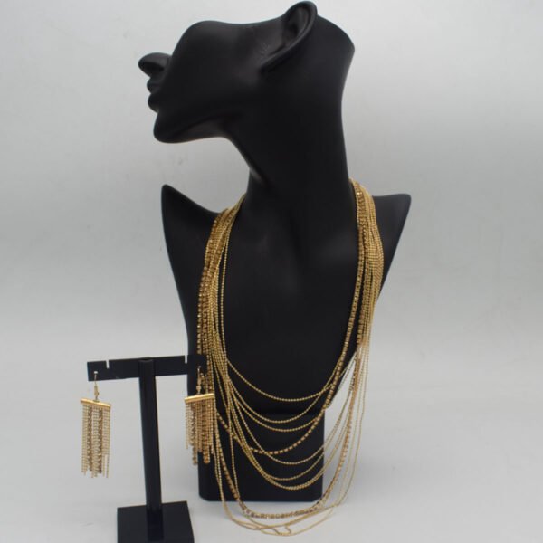 Golden Necklace with Tops