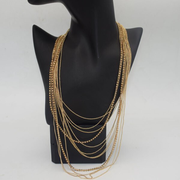 Golden Necklace with Tops - Image 2